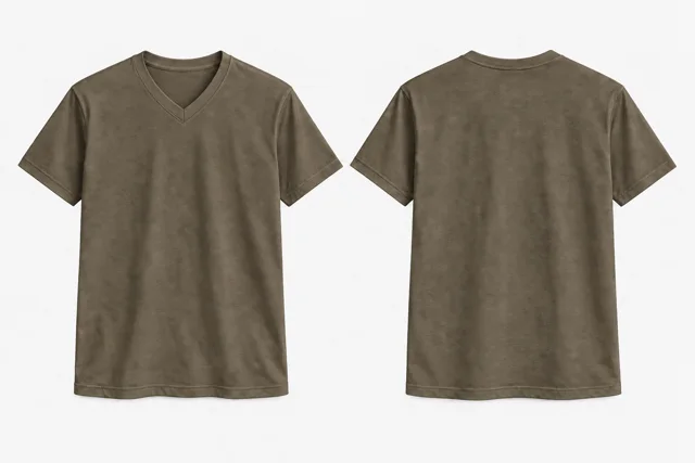 Olive Khaki V-Neck