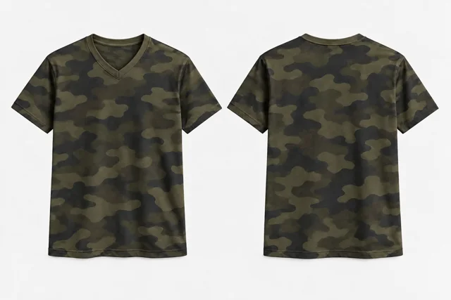 Woodland Camouflage V-Neck