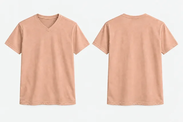 Peach Beige V-Neck