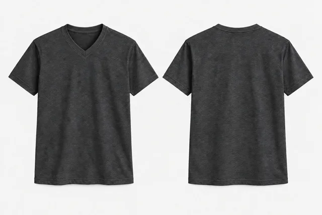 Dark Charcoal Heather V-Neck