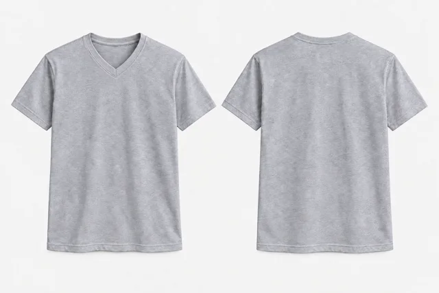 Light Ash Heather V-Neck