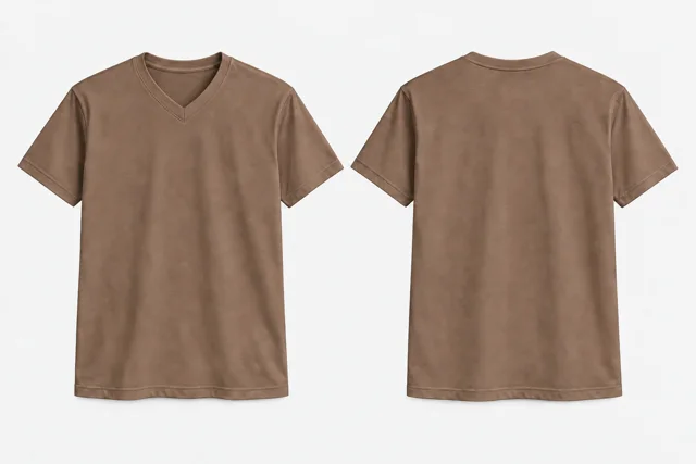 Camel Khaki V-Neck