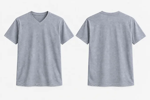 Cool Silver V-Neck