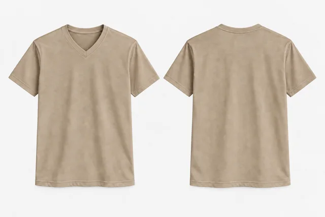 Stone Beige V-Neck