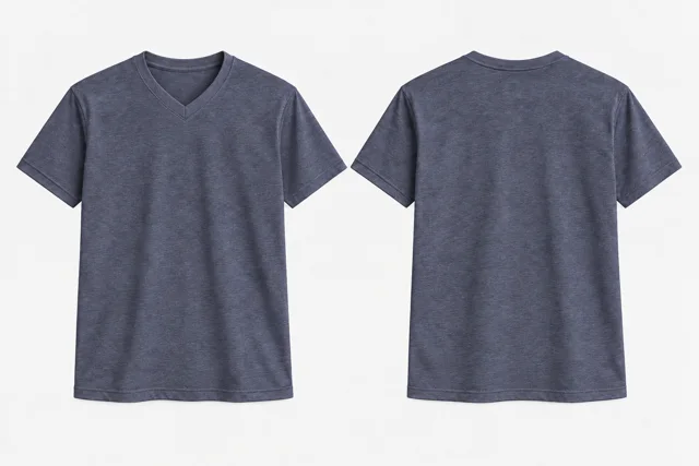 Blue Slate Heather V-Neck
