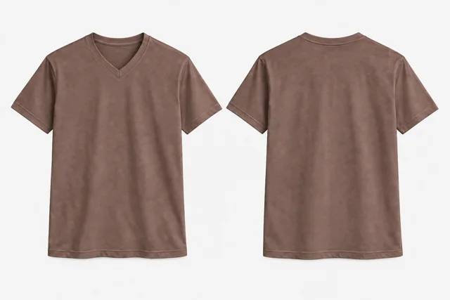 Taupe Brown V-Neck