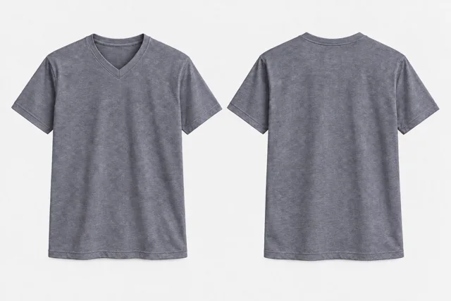 Steel Heather V-Neck