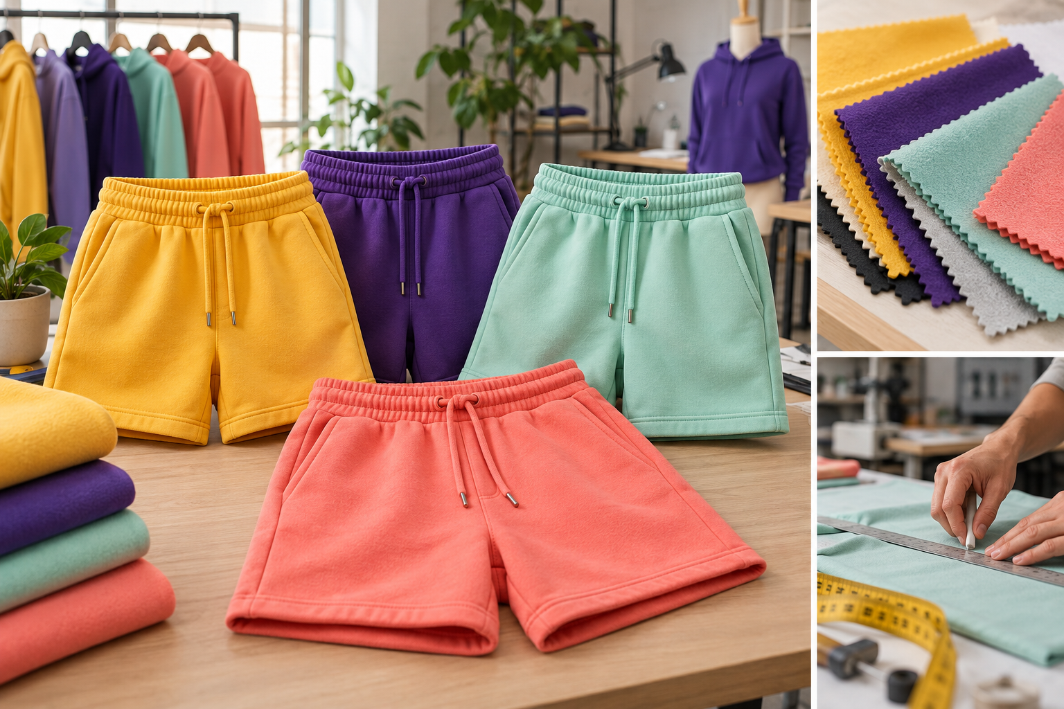 Cotton Fleece Sweat Shorts — 30 Shades